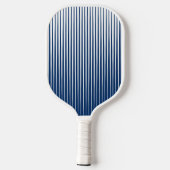 Raquette De Pickleball Marine rayée Bleu et blanc Moderne Abstrait Person (Verso)