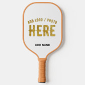 RAQUETTE DE PICKLEBALL MARQUE BLANCHE VERIFIEE BLANC PERSONNALISABLE MODE (Verso)