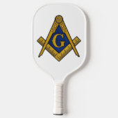 Raquette De Pickleball Masonic Freemasons Carré et boussole (Verso)