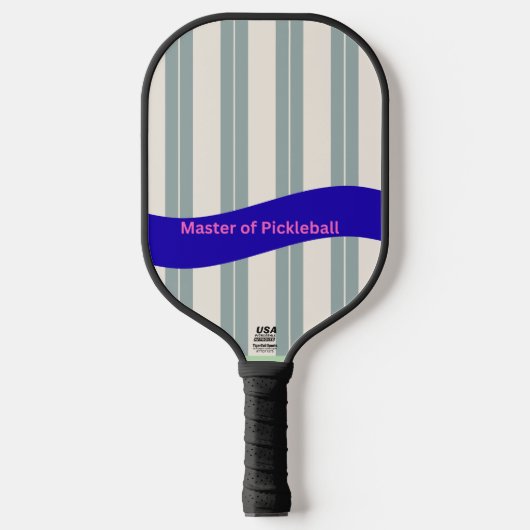 Raquette De Pickleball Master of Pickleball Paddle – Blue Wave Stripe (Recto)