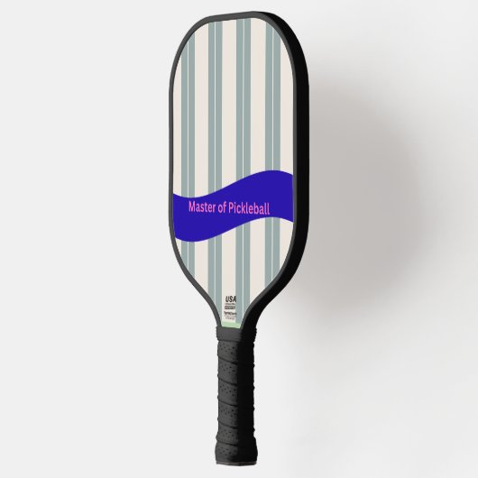Raquette De Pickleball Master of Pickleball Paddle – Blue Wave Stripe  (Gauche)