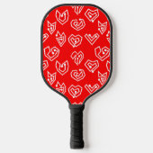 Raquette De Pickleball Mazes de la Saint Valentin blanche (Recto)