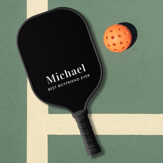 Raquette De Pickleball Meilleur ami jamais Monogramme Noir