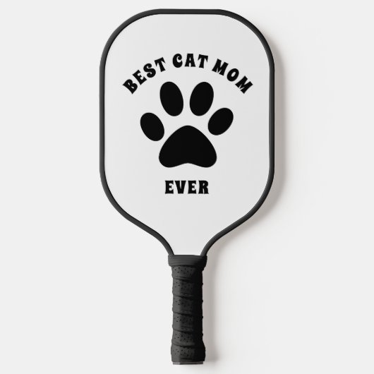 Raquette De Pickleball Meilleur Chat Maman Jour Texte Personnalisé (Recto)