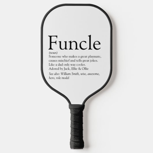 Raquette De Pickleball Meilleur jamais Funcle Oncle définition moderne (Recto)