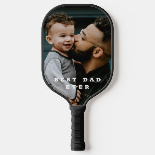 Raquette De Pickleball Meilleur Papa Au Monde Photo Personnalisée