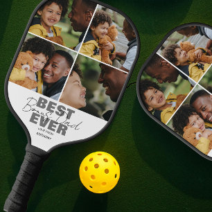 Raquette De Pickleball Meilleur Papa Bonus Moderne Collage de Photos