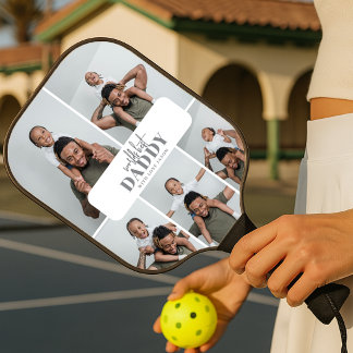 Raquette De Pickleball Meilleur Papa du Monde | Collage Photo