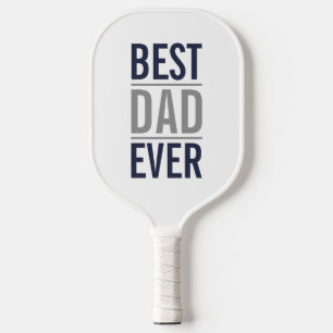 Raquette De Pickleball Meilleur papa jamais   Marine bleu moderne