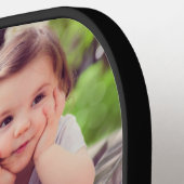 Raquette De Pickleball Meilleur papa Jamais Quatre Photos Marine Bleu (Détail gauche)