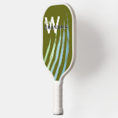 Raquette De Pickleball Meilleure grand-mère, initiales monogrammes, Olive (Gauche)