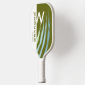 Raquette De Pickleball Meilleure grand-mère, Monogramme, Olive clair, (Gauche)