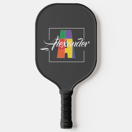 Raquette De Pickleball Meilleure lettre de couleur initiale monogrammée g (Recto)