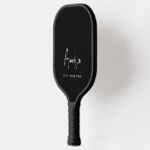 Raquette De Pickleball Meilleure maman jamais Monogramme Script noir (Gauche)