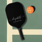 Raquette De Pickleball Meilleure maman jamais Script Monogramme noir