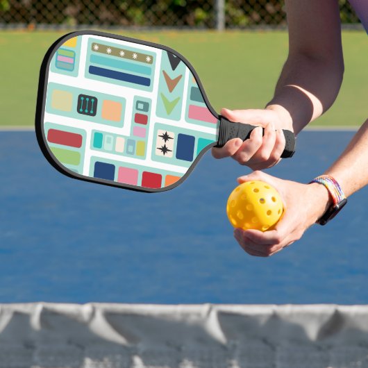 Raquette De Pickleball Mélange moderne du milieu du siècle (Insitu)