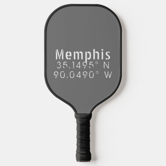 Raquette De Pickleball Memphis Tennessee Latitude de longitude (Recto)