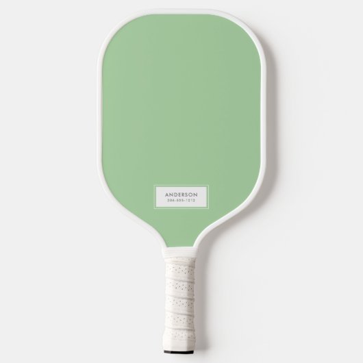 Raquette De Pickleball Menthe verte et blanche personnalisée (Verso)