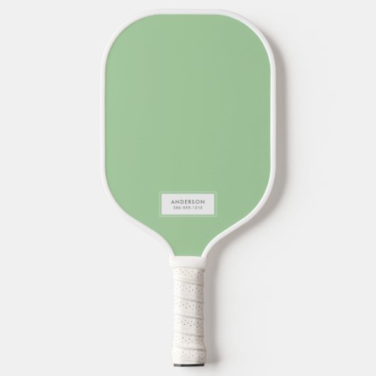Raquette De Pickleball Menthe verte et blanche personnalisée (Recto)