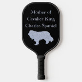 Raquette De Pickleball Mère de Cavalier King Charles Spaniel Argent (Recto)