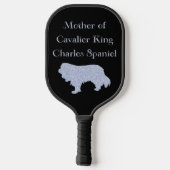 Raquette De Pickleball Mère de Cavalier King Charles Spaniel Argent (Verso)