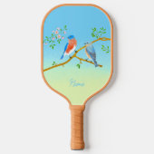 Raquette De Pickleball Merles Bleus Bleu Clair & Vert (Recto)