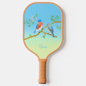 Raquette De Pickleball Merles Bleus Bleu Clair & Vert (Verso)