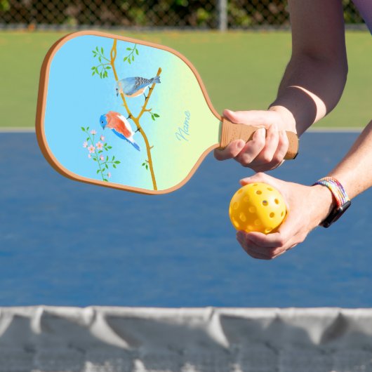 Raquette De Pickleball Merles Bleus Bleu Clair & Vert (Insitu)