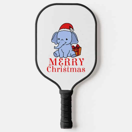 Raquette De Pickleball Merry Christmas Elephant (Recto)
