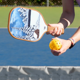Raquette De Pickleball Merveille d'hiver avec texte