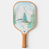 Raquette De Pickleball Merveille d'hiver avec texte (Verso)