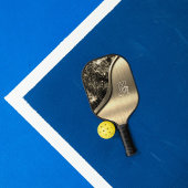 Raquette De Pickleball Métal brossé or et pierre métallique Monogrammé