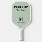 Raquette De Pickleball Mettez votre jeu sous tension | Élégant Monogramme (Verso)