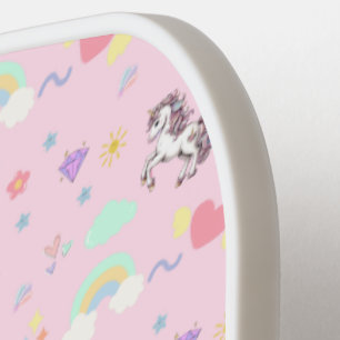 Raquette De Pickleball mignonne licorne magique princesse fille anniversa