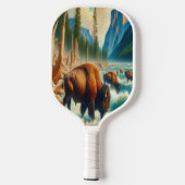Raquette De Pickleball Migration de bisons majestueux (Verso)