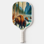 Raquette De Pickleball Migration de bisons majestueux (Recto)