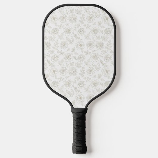 Raquette De Pickleball Minimal Botanical Line Art Pattern (4) (Recto)