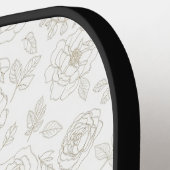 Raquette De Pickleball Minimal Botanical Line Art Pattern (4) (Détail gauche)