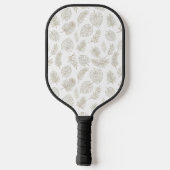 Raquette De Pickleball Minimal Botanical Line Art Pattern (6) (Verso)