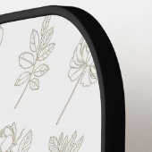 Raquette De Pickleball Minimal Botanical Line Art Pattern (8) (Détail gauche)