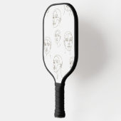 Raquette De Pickleball Minimal Female Face Line Pattern (3) (Gauche)