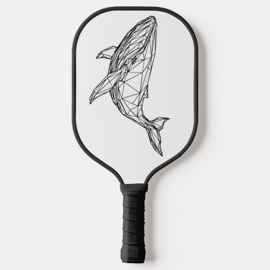 Raquette De Pickleball Minimalist Geometric Whale Pickleball Paddle (Verso)
