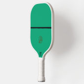 Raquette De Pickleball Minimalist Green Pickleball Paddle with Monogram (Gauche)