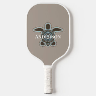 Raquette De Pickleball Minimaliste de tortue marine aborigène australien 