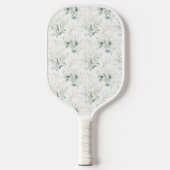 Raquette De Pickleball Mint Green Pastel Floral Greenery Motif (Recto)