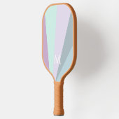 Raquette De Pickleball Minty Turquoise Sorbet Monogramme Moderne Personna (Gauche)
