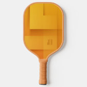 Raquette De Pickleball Modèle de monogramme abstrait Orange Pro   (Verso)