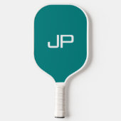 Raquette De Pickleball Modèle de nom de monogramme couleur personnalisabl (Verso)