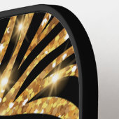 Raquette De Pickleball Modèle de zèbre de la Glitterie (Détail gauche)