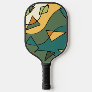 Raquette De Pickleball Modèle vintage abstrait dessiné à la main
